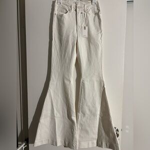 Good American “Good Waste Super Flare” Jeans Size 28 with stretch
